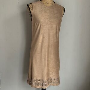 Lila Rose Tan Sleeveless Mini Dress